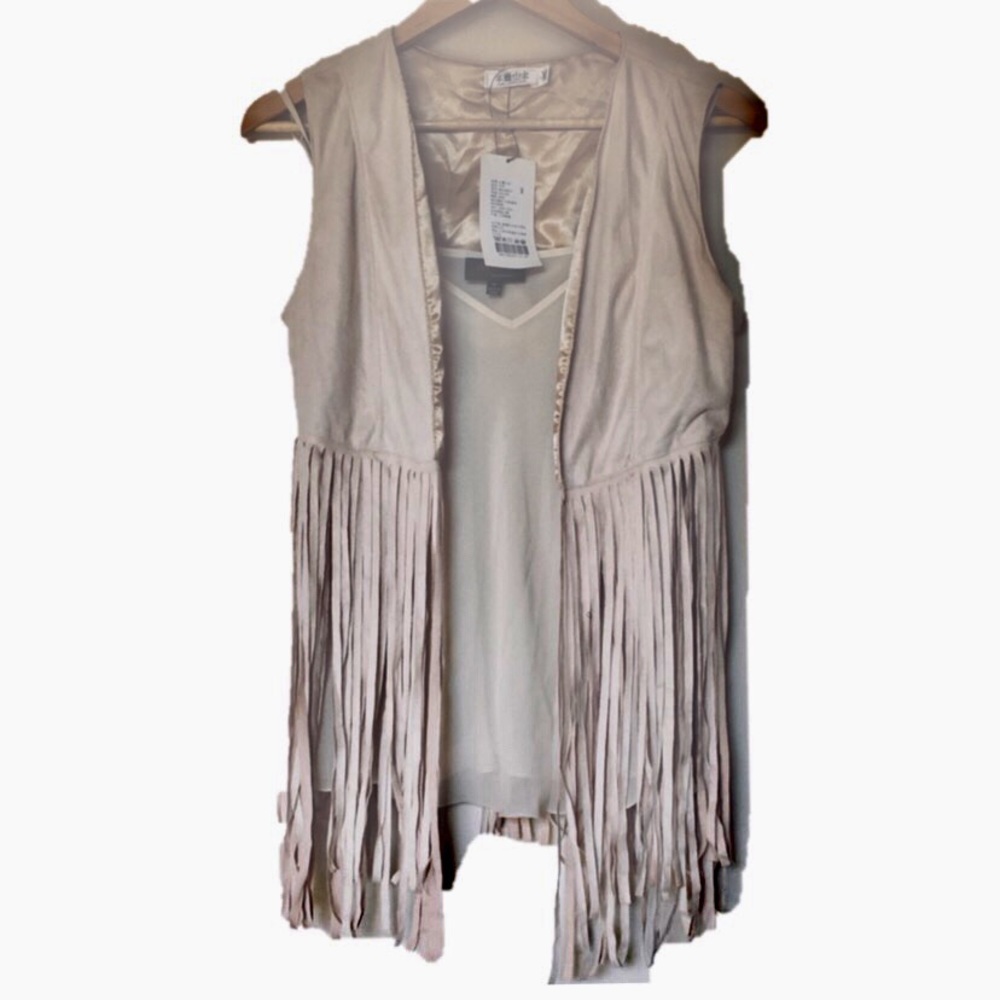 Boho Vegan Suede Fringe Vest & Tank